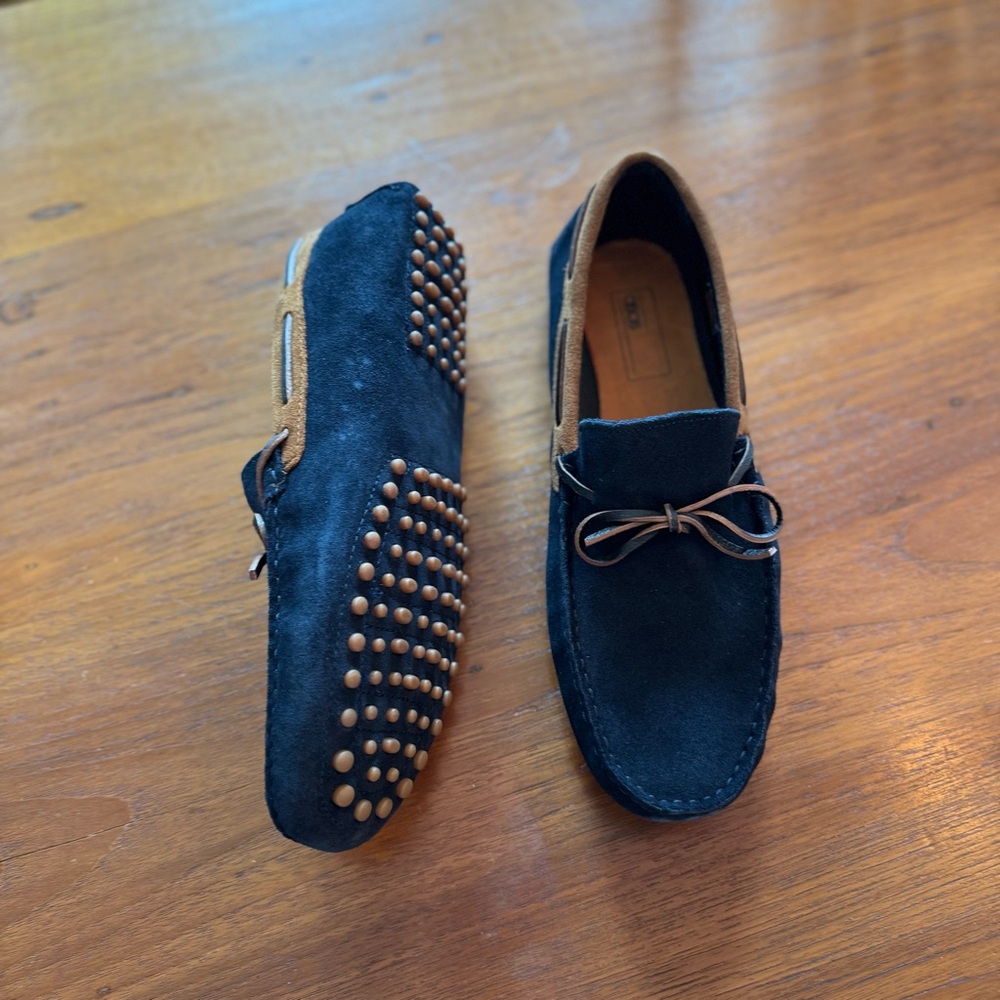 ASOS Blue and Brown Suede Loafers